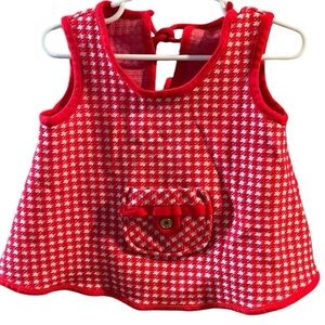 Vintage Baby Shirt Dress Wrap Red Gingham